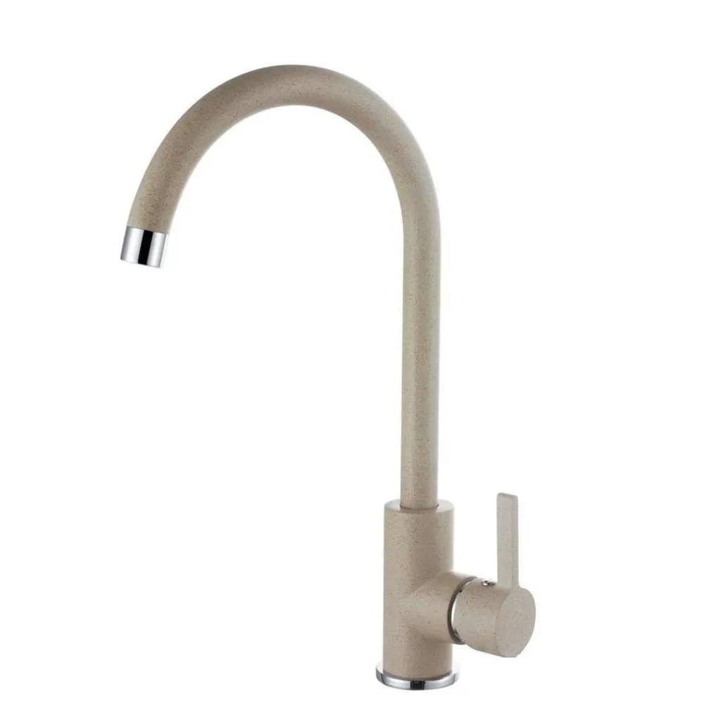 MISCELATORE LAVELLO CANNA ALTA FRAGRANITE AVENA ESY_69146 CUCINA RUBINETTERIA