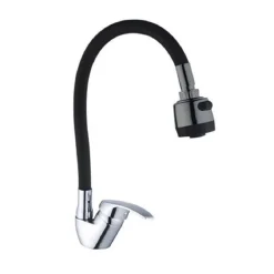 MISCELATORE LAVELLO COLORE NERO CROMATO LAVANDINO DOCCETTA FLESSIBILE GIREVOLE