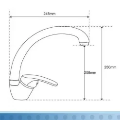 MISCELATORE LAVELLO IN PIETRA AVENA PER LAVANDINO LAVELLO CUCINA MONOCOMANDO