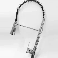 MISCELATORE LAVELLO NERO ESY_52921 ARGENTO CROMATO MONOCOMANDO RUBINETTERIA