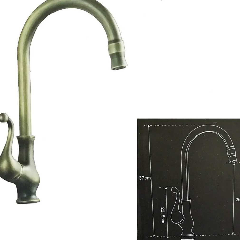 MISCELATORE LAVELLO OTTONE ESY_52427 LAVANDINO CUCINA MONOCOMANDO RUBINETTERIA