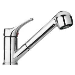 MISCELATORE MONOCOMANDO PER LAVELLO CUCINA DOCCETTA ESTRAIBILE FLESSIBILE