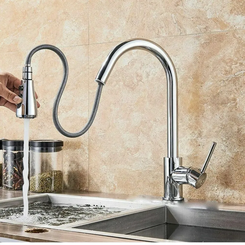 MISCELATORE PER CUCINA RUBINETTO CON DOCCETTA ESTRAIBILE MONOCOMANDO CROMATO 79570