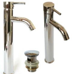 MISCELATORE RUBINETTO ALTO BAGNO LAVABO BIDET VASCA MONOCOMANDO CROMATO 69015
