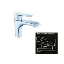 MISCELATORE RUBINETTO BAGNO DOCCIA LAVABO LAVANDINO MONOFORO MONOCOMANDO