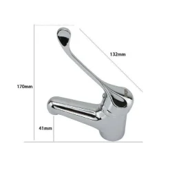 MISCELATORE RUBINETTO BAGNO PER LAVANDINO LAVABO OTTONE CROMATO CLINICA 69205