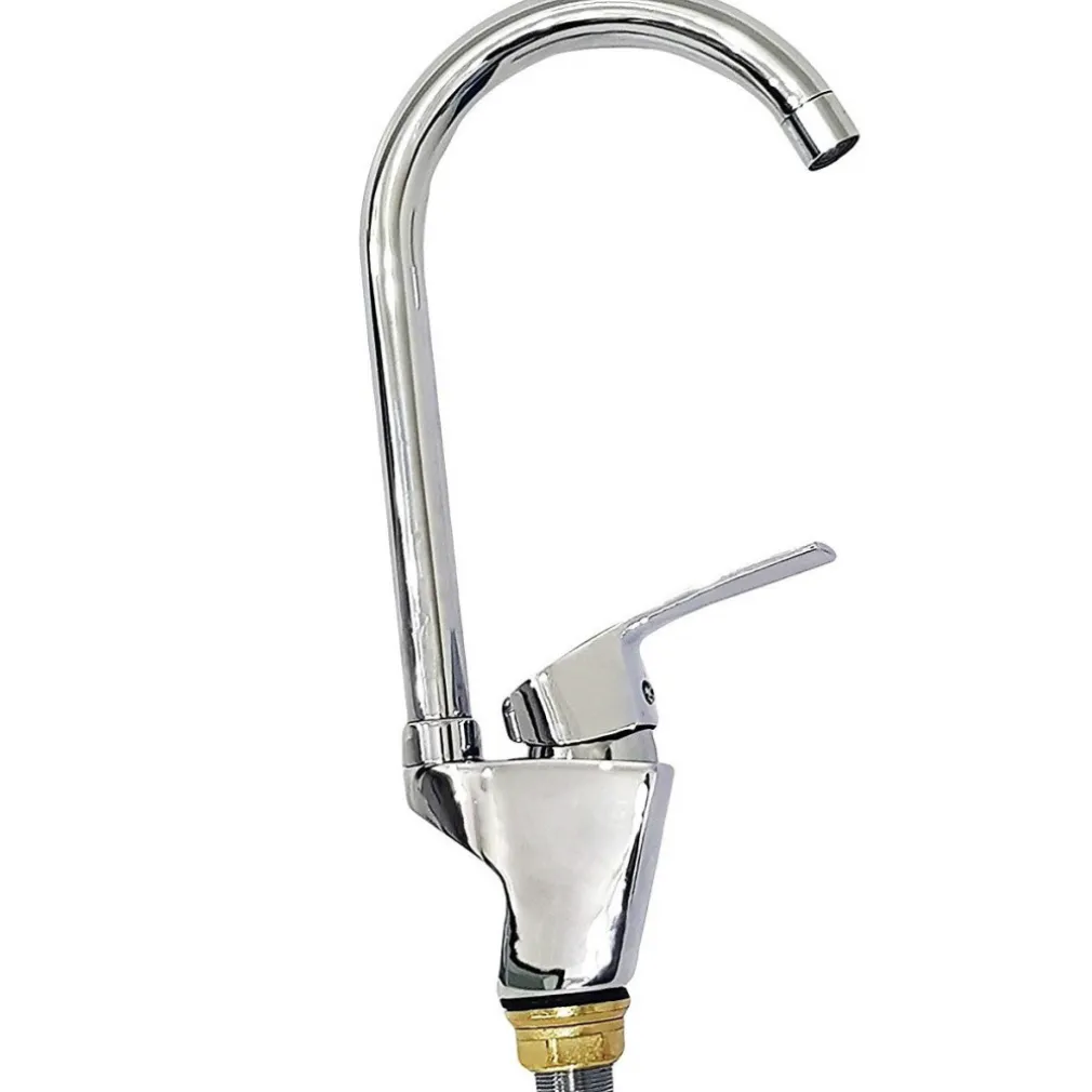 MISCELATORE RUBINETTO CANNA ALTA ESY_52969 ACCIAIO ARGENTO LAVANDINO DOPPIO FORO