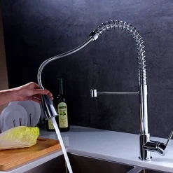 MISCELATORE RUBINETTO CON DOCCETTA A MOLLA CANNA ALTA ISOLA PER CUCINA 87464