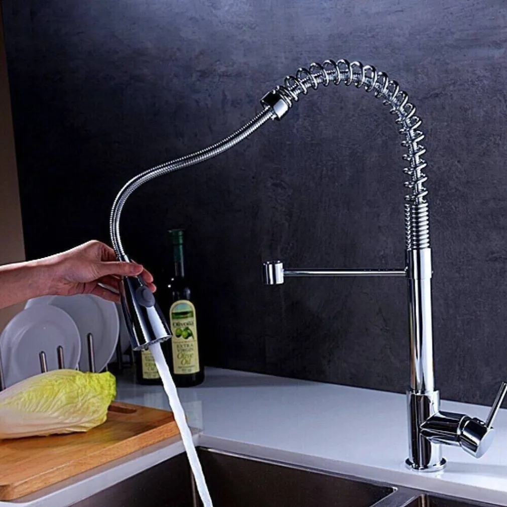MISCELATORE RUBINETTO CON DOCCETTA A MOLLA CANNA ALTA ISOLA PER CUCINA 87464