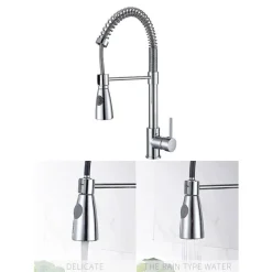 MISCELATORE RUBINETTO CON DOCCETTA A MOLLA CANNA ALTA ISOLA PER CUCINA 87464