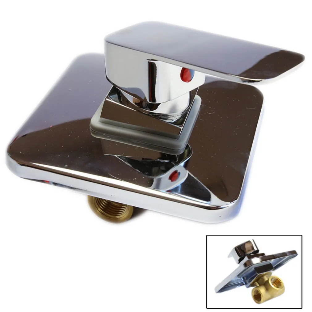 MISCELATORE RUBINETTO DOCCIA INCASSO QUADRATO MONOCOMANDO VASCA BAGNO CROMATO