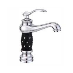 MISCELATORE RUBINETTO GLITTER NERO ESY_52153 MONOFORO MONOCOMANDO RUBINETTERIA