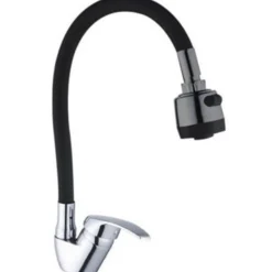 MISCELATORE RUBINETTO LAVABO A DOCCIA DOCCETTA PER CASA CUCINA FLESSIBILE NERO