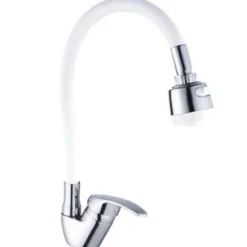 MISCELATORE RUBINETTO LAVABO A DOCCIA DOCCETTA PER CASA CUCINA FLESSIBILE BIANCO