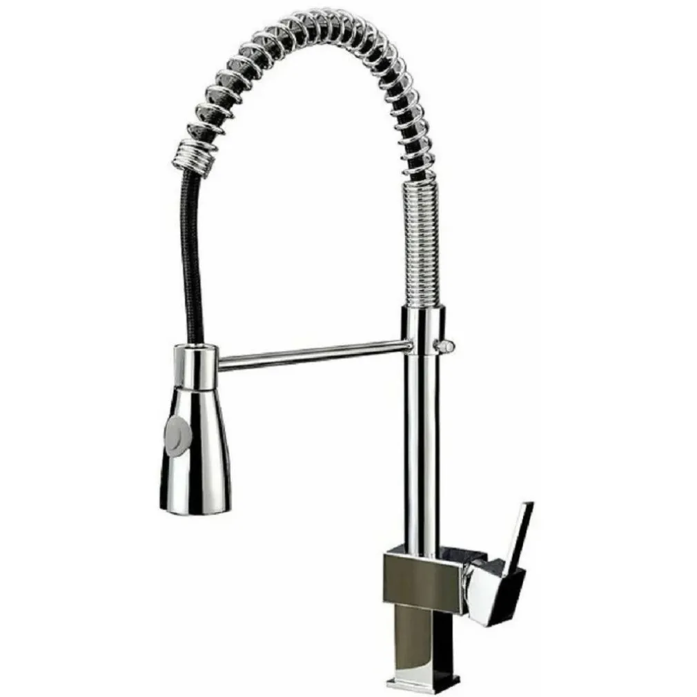 MISCELATORE RUBINETTO LAVELLO CUCINA GETTO LAVABO DESIGN QUADRATO DOCCETTA 59592