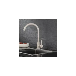 MISCELATORE RUBINETTO LAVELLO CUCINA CANNA ALTA AVENA FRAGRANITE MARRONE BEIGE