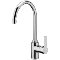 MISCELATORE RUBINETTO MONOCOMANDO CROMATO LAVABO PER LAVELLO CUCINA CANNA ALTA