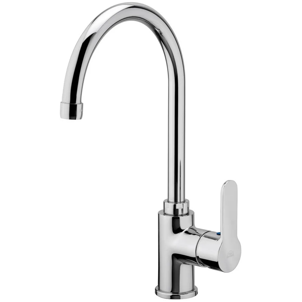 MISCELATORE RUBINETTO MONOCOMANDO CROMATO LAVABO PER LAVELLO CUCINA CANNA ALTA