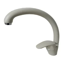 MISCELATORE RUBINETTO MONOCOMANDO PER LAVELLO CUCINA CANNA CURVA AVENA 63001