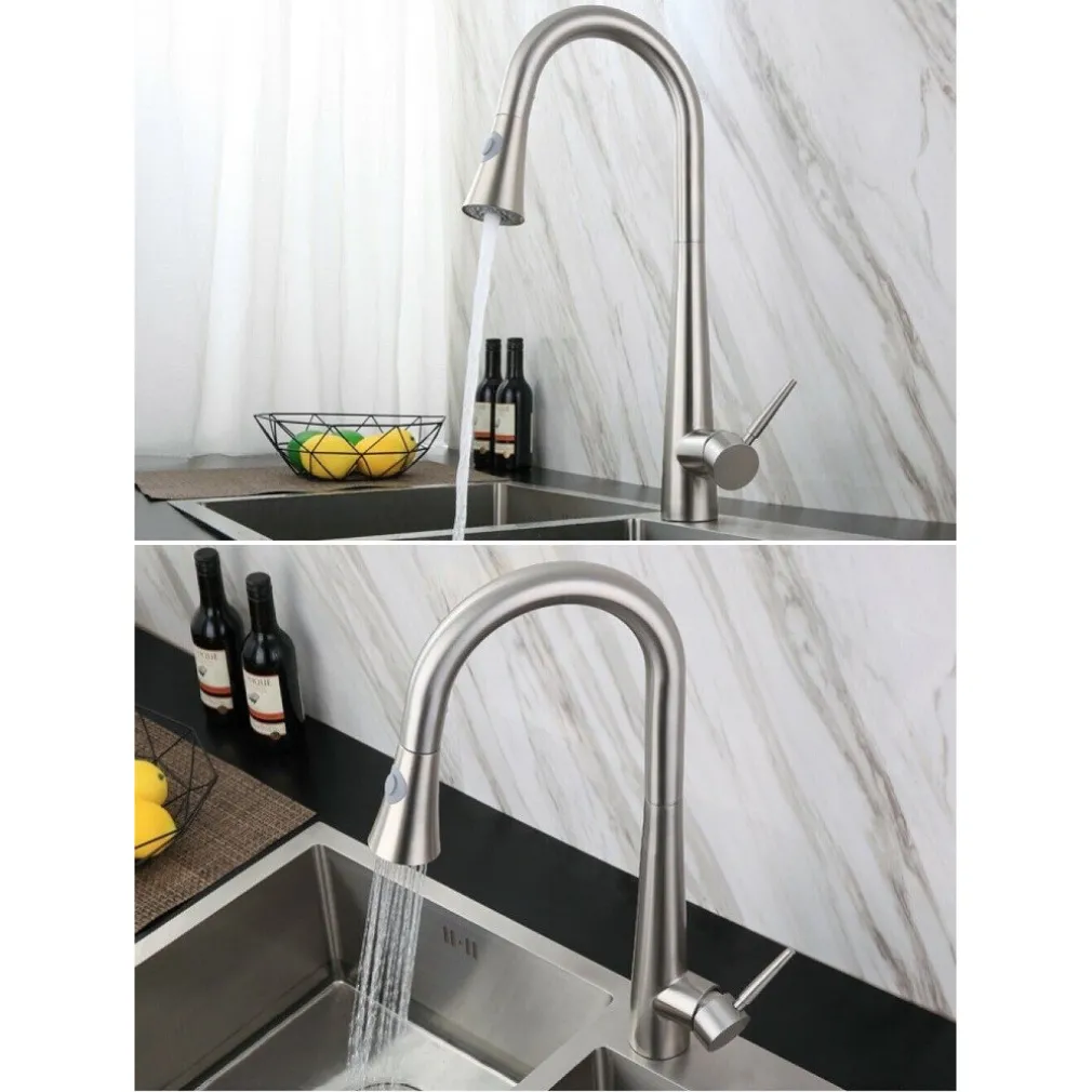 MISCELATORE RUBINETTO MONOCOMANDO LAVELLO CUCINA CON DOCCETTA A CANNA ALTA 52692