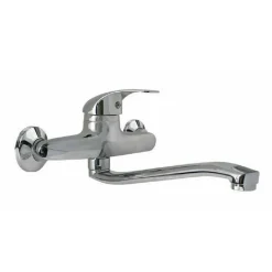 MISCELATORE RUBINETTO MONOCOMANDO LAVELLO CUCINA CANNA ALTA CROMATO MURO 69139