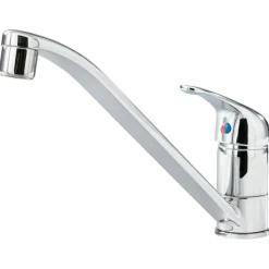 MISCELATORE RUBINETTO MONOCOMANDO PER LAVELLO CUCINA ACCIAIO CROMATO