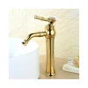 MISCELATORE RUBINETTO MONOCOMANDO LAVABO LAVANDINO BAGNO ALTO GEMME DORATO