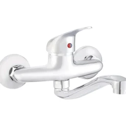 MISCELATORE RUBINETTO MONOCOMANDO PER BAGNO GRUPPO VASCA ACCIAIO CROMATO