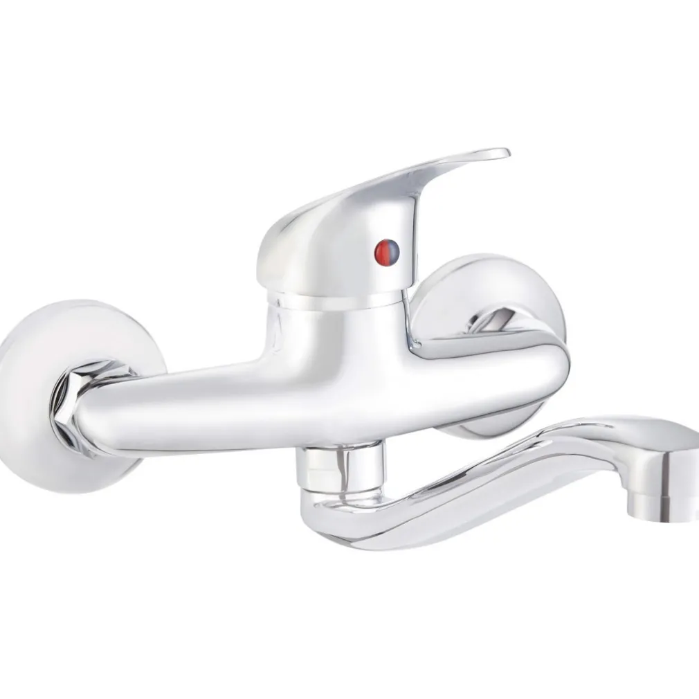 MISCELATORE RUBINETTO MONOCOMANDO PER BAGNO GRUPPO VASCA ACCIAIO CROMATO