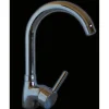 MISCELATORE RUBINETTO MONOCOMANDO PER LAVABO CUCINA ACCIAIO CROMATO 0806