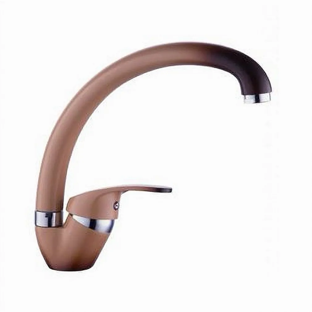 MISCELATORE RUBINETTO MONOCOMANDO PER LAVELLO CUCINA CANNA CURVA MARRONE/BEIGE 52937