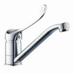 MISCELATORE RUBINETTO PER CUCINA LAVANDINO LAVELLO OTTONE CROMATO CLINICA 69206