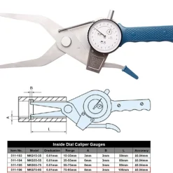 MISURATORE RAPIDO PER INTERNI SPESSIMETRO MICROMETRO 0-20mm 0.01mm 70mm