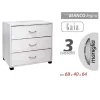 MOBILE CASSETTIERA COMODINO COMÒ GAIA 3 CASSETTI BIANCO LEGNO 68X40X64CM 768675