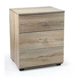 MOBILE CASSETTIERA GAIA LEGNO ROVERE 3 CASSETTI 50X40X64CM DESIGN MODERNO 769474