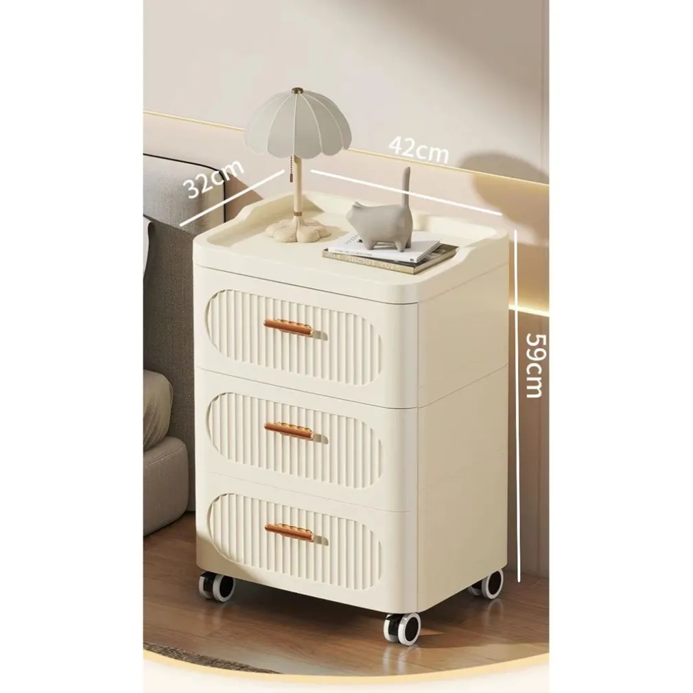 MOBILE CONTENITORE IN PLASTICA CON RUOTE 3 RIPIANI CASSETTI PER CAMERA SOGGIORNO INGRESSO