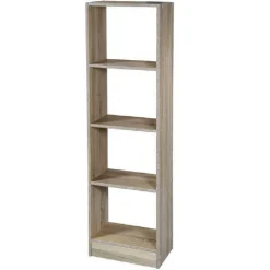MOBILE LIBRERIA GAIA SCAFFALE 4 RIPIANI IN LEGNO COLOR ROVERE 40X24X137CM 769665