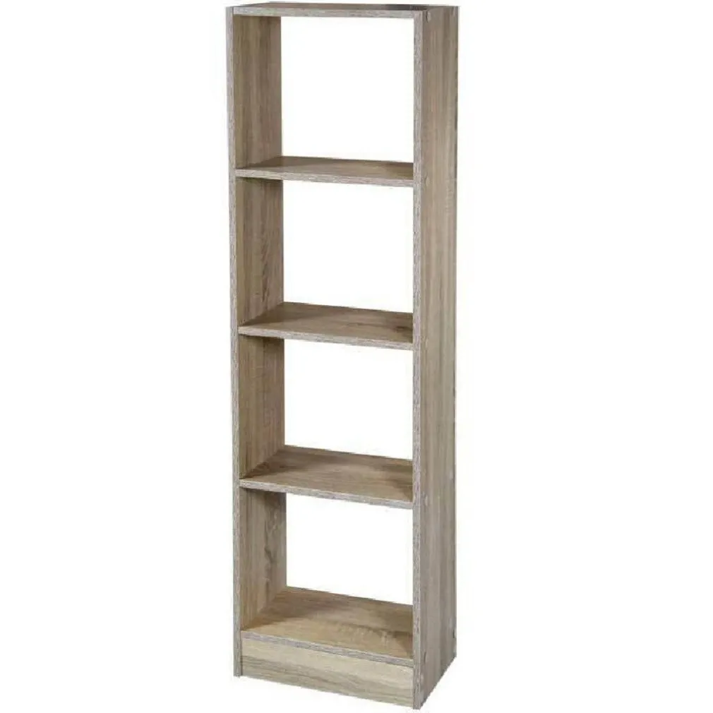MOBILE LIBRERIA GAIA SCAFFALE 4 RIPIANI IN LEGNO COLOR ROVERE 40X24X137CM 769665