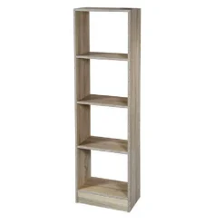 MOBILE LIBRERIA GAIA SCAFFALE 4 RIPIANI IN LEGNO COLOR ROVERE 40X24X137CM 769665
