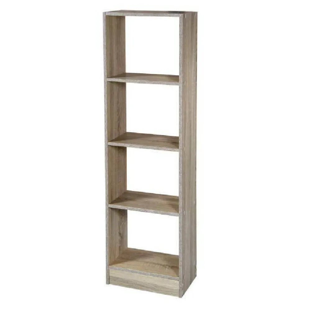 MOBILE LIBRERIA GAIA SCAFFALE 4 RIPIANI IN LEGNO COLOR ROVERE 40X24X137CM 769665