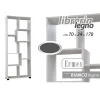 MOBILE MODERNO LIBRERIA SCAFFALE 8 SCOMPARTI IN LEGNO BIANCA 70X24X178CM 715648