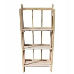 MOBILE SCAFFALE IN LEGNO 3 RIPIANI PORTA PIANTE OGGETTI MENSOLE ARREDAMENTO