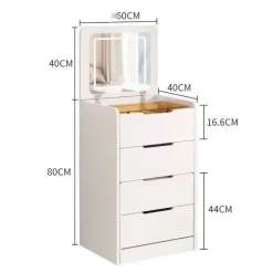 MOBILE TOELETTA POSTAZIONE TRUCCO CON SPECCHIO LUCI SGABELLO NASCOSTO CON CASSETTI