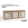 MOBILETTO CASSETTIERA PORTA GIOIE OGGETTI TRUCCHI LEGNO INDIAN 33X11X11CM 748356
