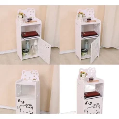 MOBILETTO DESIGN GATTO KITTY LEGNO COMODINO MODERNO PORTAOGGETTI SOGGIORNO CAMERA BAMBINI