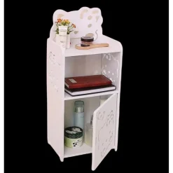 MOBILETTO DESIGN GATTO KITTY LEGNO COMODINO MODERNO PORTAOGGETTI SOGGIORNO CAMERA BAMBINI