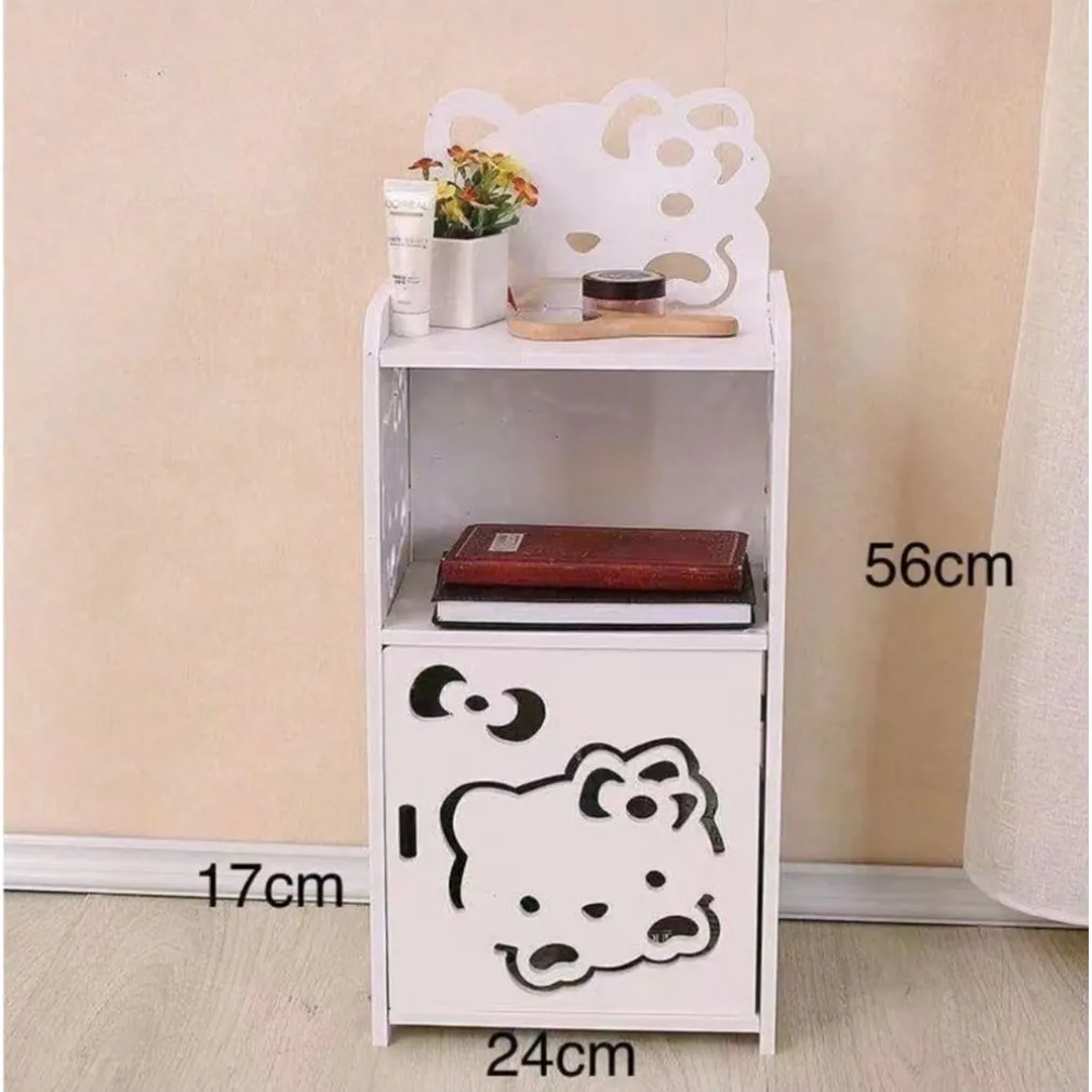 MOBILETTO DESIGN GATTO KITTY LEGNO COMODINO MODERNO PORTAOGGETTI SOGGIORNO CAMERA BAMBINI