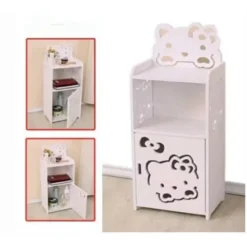 MOBILETTO DESIGN GATTO KITTY LEGNO COMODINO MODERNO PORTAOGGETTI SOGGIORNO CAMERA BAMBINI