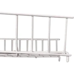 MOBILETTO IN METALLO PORTA OGGETTI 2 RIPIANI BIANCO SCAFFALE BAGNO 32X36CM 52530
