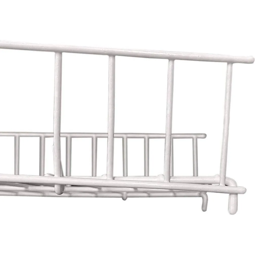 MOBILETTO IN METALLO PORTA OGGETTI 2 RIPIANI BIANCO SCAFFALE BAGNO 32X36CM 52530